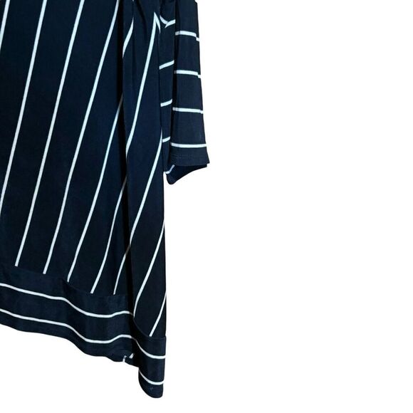 Chicos Travelers Tunic Top Womens XL Multicolor Stripe Acetate Slinky Blouse - Picture 5 of 9